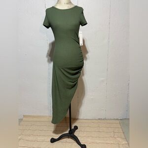 Madden Girl Asymmetrical Olive Dress